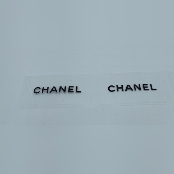 unknown Other - CHANEL Logo Stickers Sheet of 4 | Clear Backing Luxury Packaging Decals